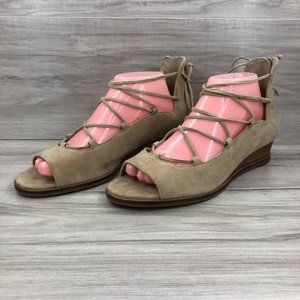 Vince Camuto Wedge Sandals Women's 9.5 Rochela Suede Lace Up Shoes